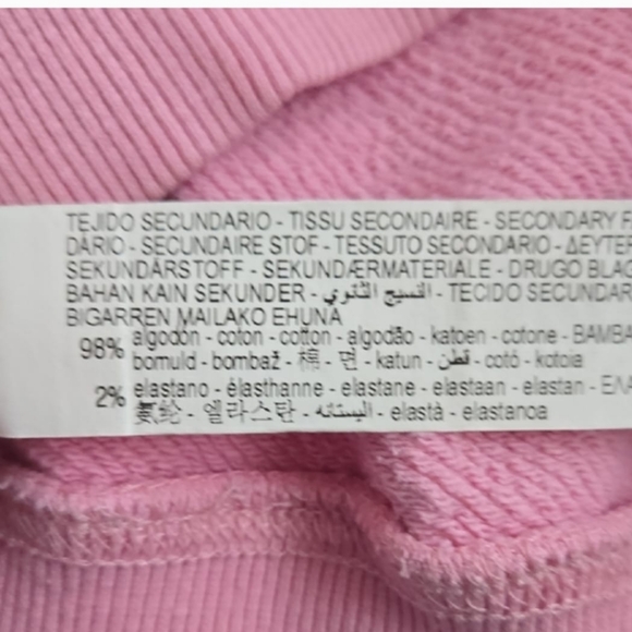 Zara Kids Pink Cropped Sweatshirt Size 13-14 - Picture 5 of 7